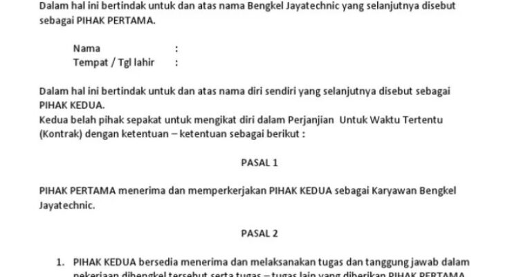 Photo by id.scribd.com - Perbedaan Status Karyawan Tetap PKWTT dengan Karyawan Kontrak PKWT