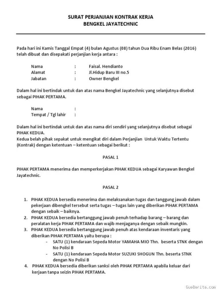 Photo by id.scribd.com - Perbedaan Status Karyawan Tetap PKWTT dengan Karyawan Kontrak PKWT