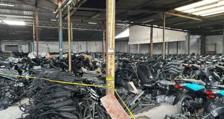 1.494 Motor Curian Diamankan di Gudang Kebayoran Lama, Satu Orang Jadi Tersangka